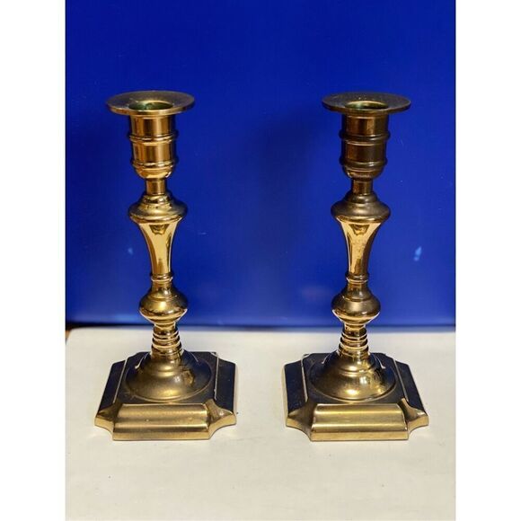 Vintage Brass Candle Holder by Valsan Set of 2 - Picture 1 of 4